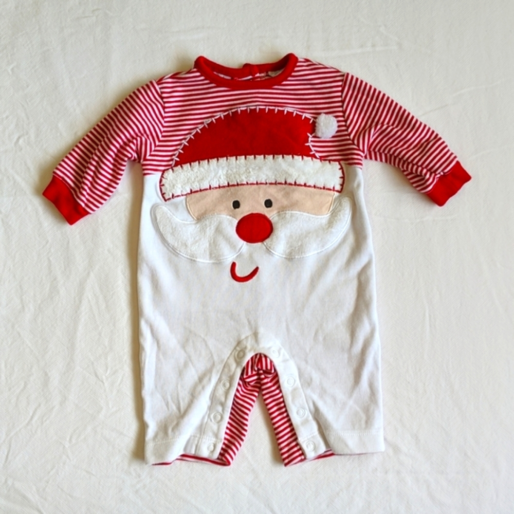 miniwear christmas santa striped jumpsuit 3 months baby unisex